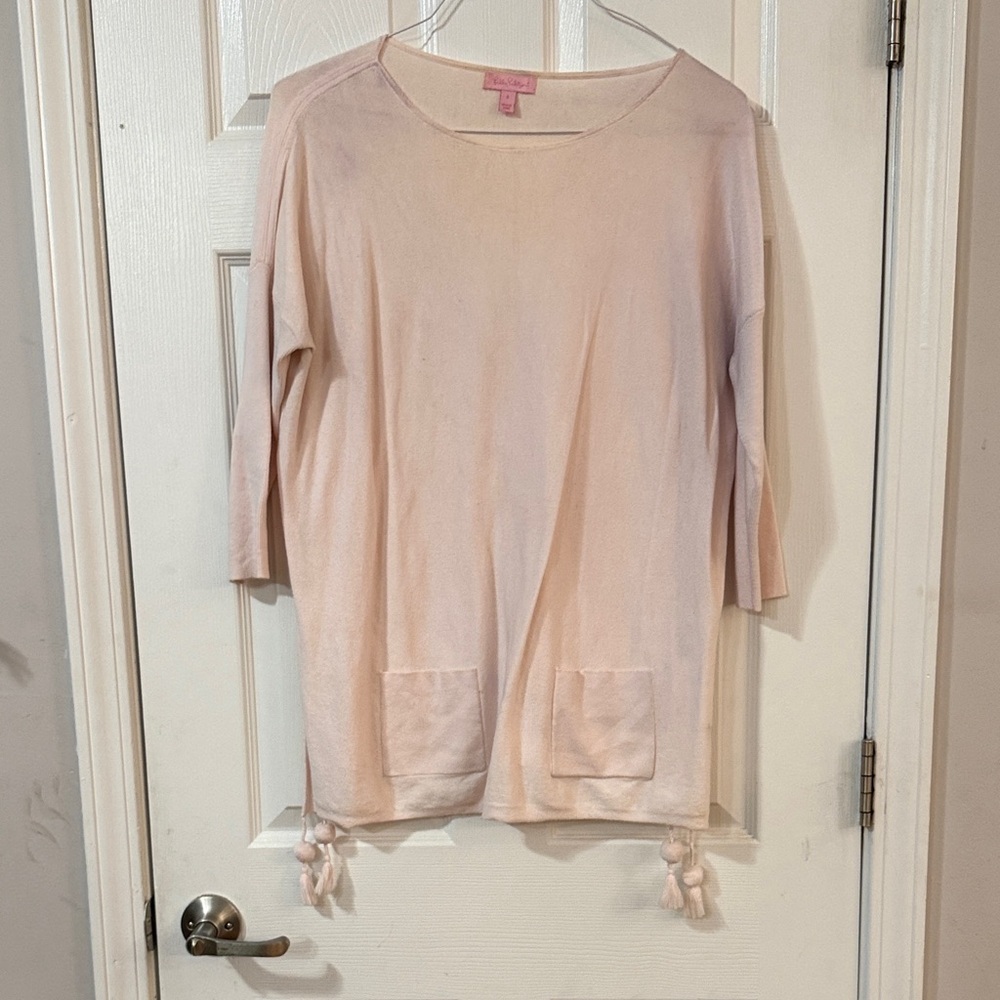 Lilly Pulitzer Women's Light Pink Top with Pockets